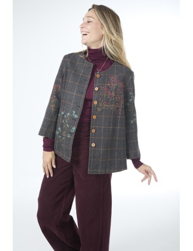 Veste 7XMR-35 - Gris, carreaux bruns