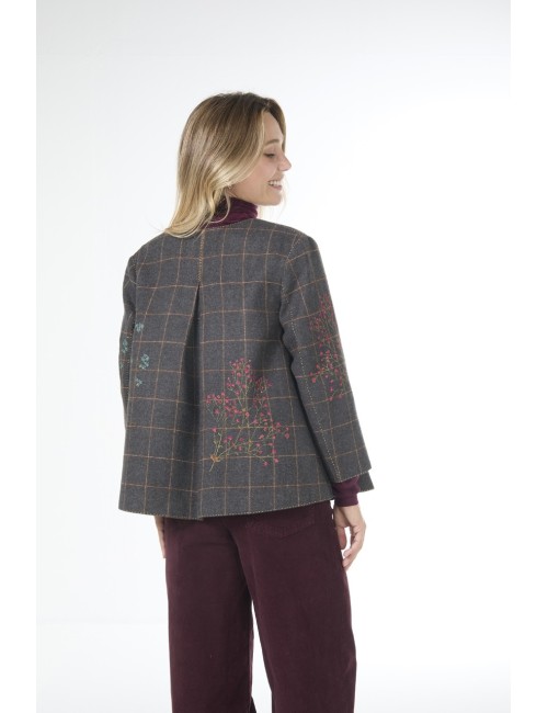 Veste 7XMR-35 - Gris, carreaux bruns
