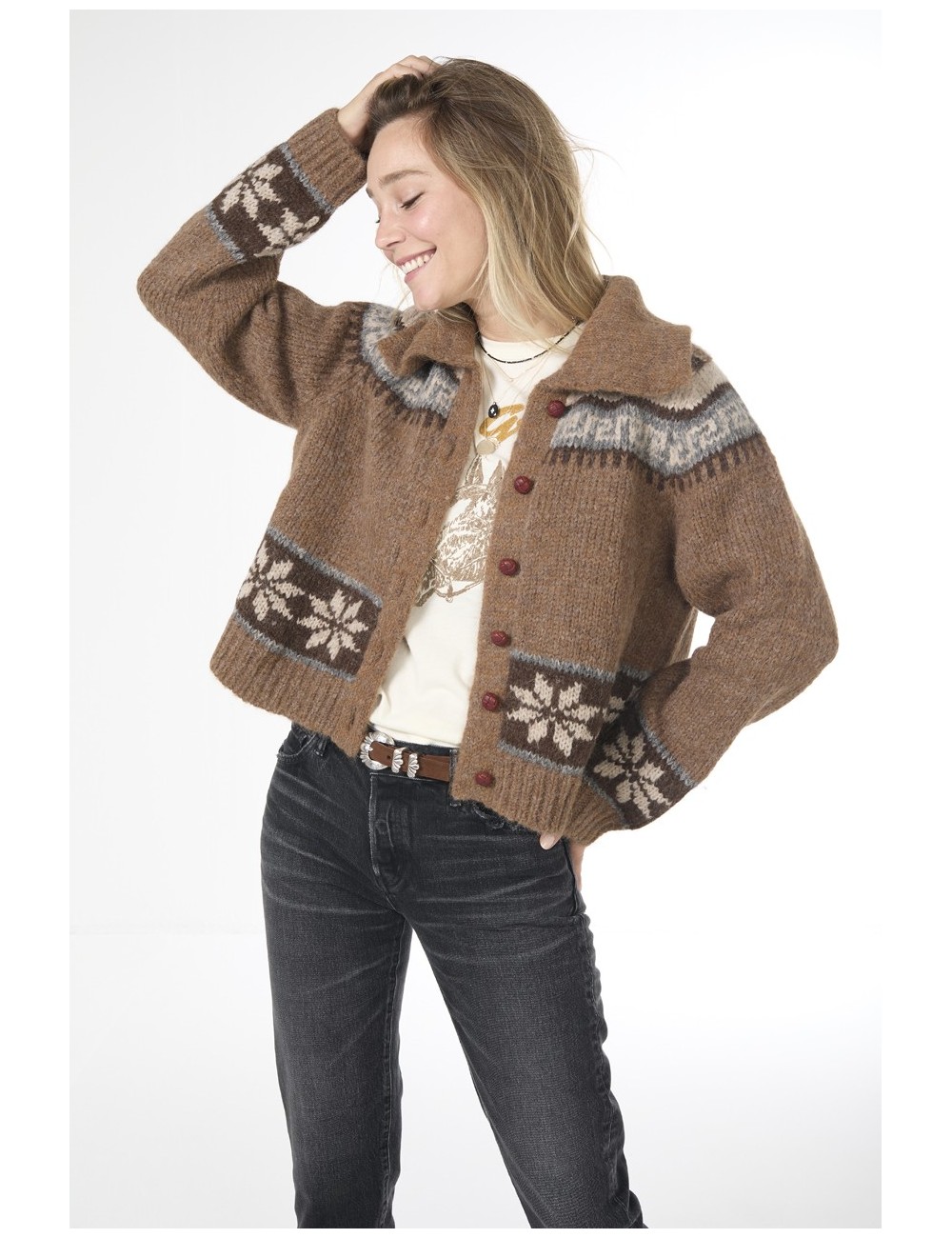 Cardigan THE NORDIC SCHOLAR - Hickory Faire Isle