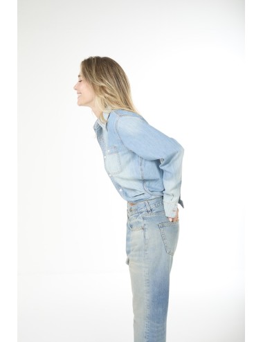 Chemise WRAP AROUND - River blue