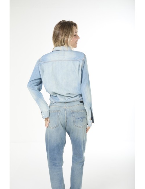 Chemise WRAP AROUND - River blue