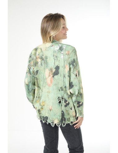 Sweat Oversized - Imprimé Turquoise Floral