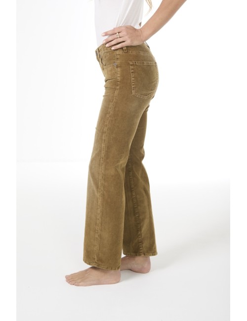 Jeans JOAN KICK FLARE - Golden Brown Stretch
