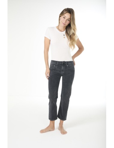 Jeans BOY STRAIGHT - Obsidian Stretch Cord Black