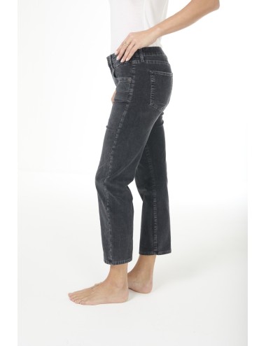 Jeans BOY STRAIGHT - Obsidian Stretch Cord Black