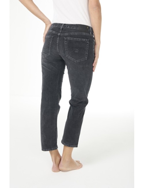 Jeans BOY STRAIGHT - Obsidian Stretch Cord Black