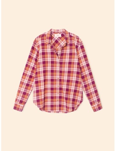 Shirt BEAU - Plaid rose/orange