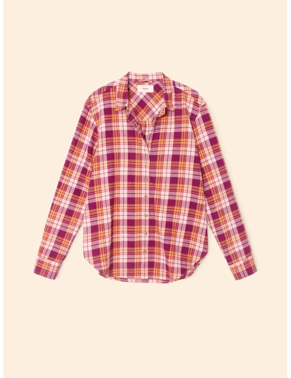 Shirt BEAU - Plaid rose/orange
