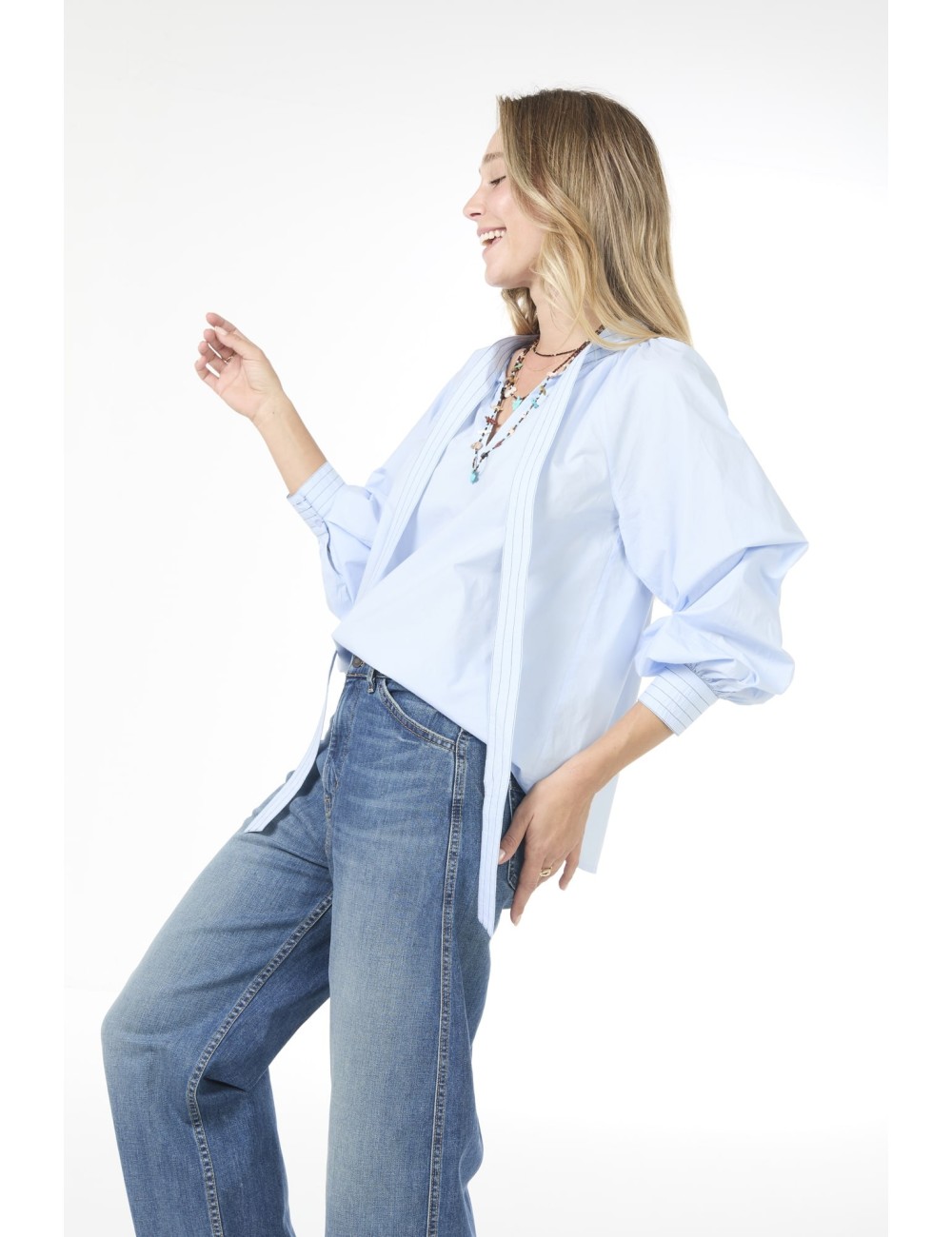 Blouse JADHE - Bleu Oxford