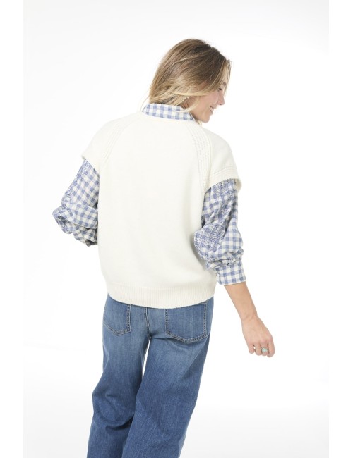 Pull sans manches KITTI - Ecru