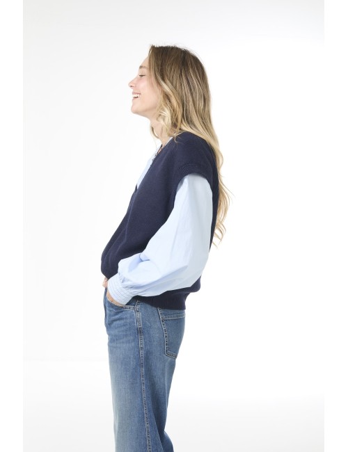 Pull sans manches KITTI - Marine