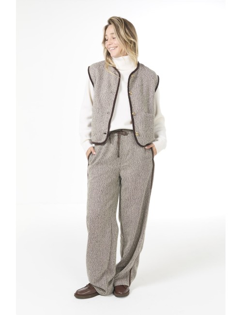 Veste sans manches LOU - Marron