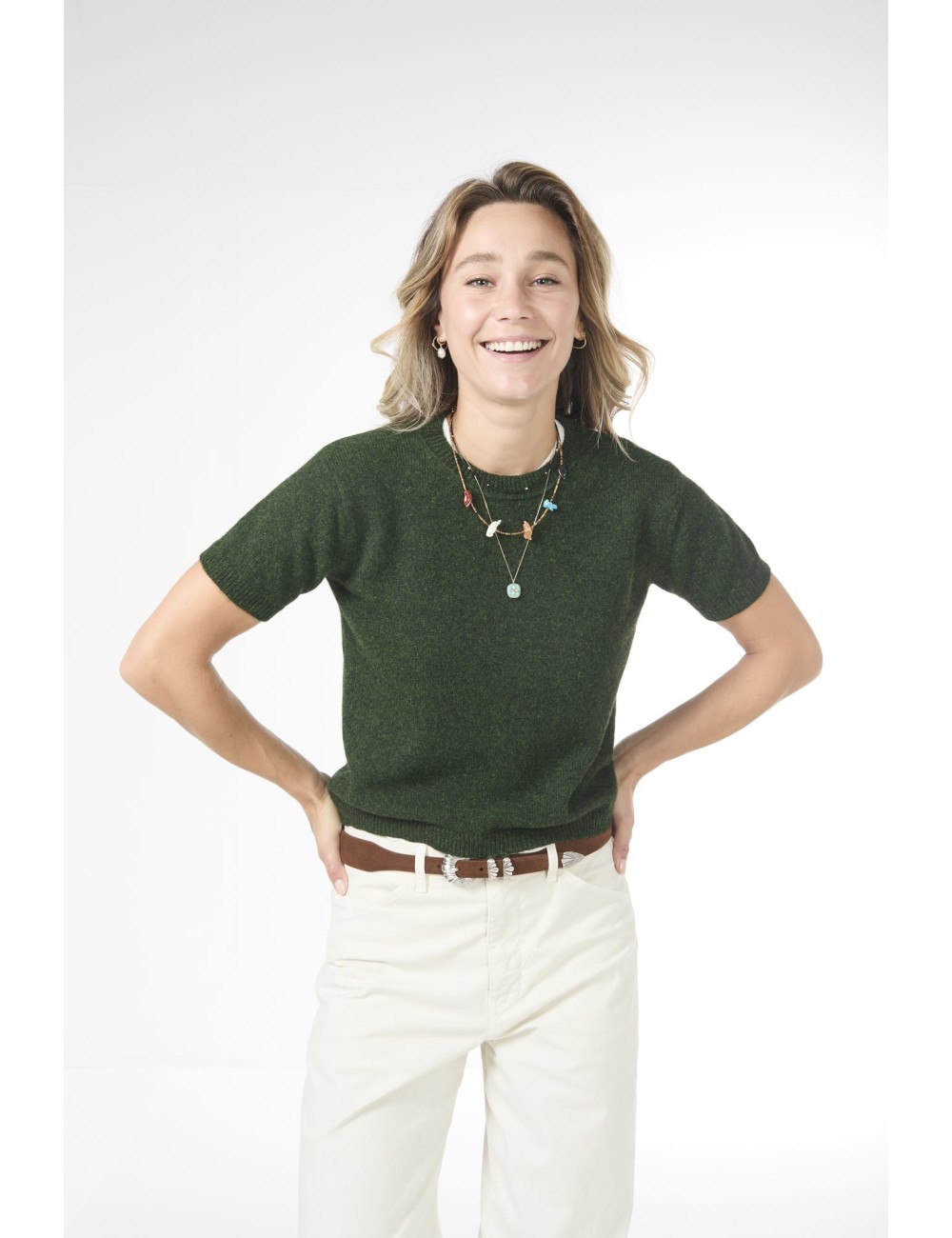 Pull manches courtes MINI ANDRE - Green