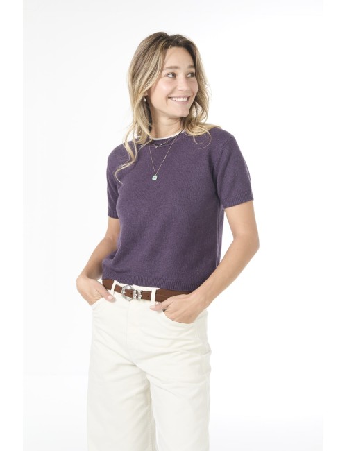 Pull manches courtes MINI ANDRE - Purple