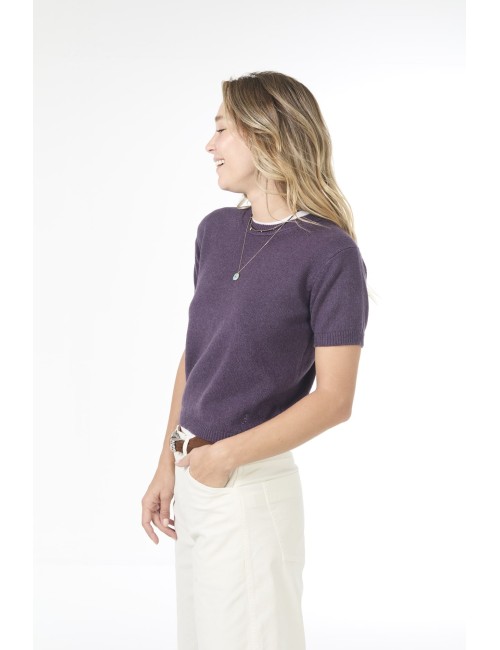 Pull manches courtes MINI ANDRE - Purple