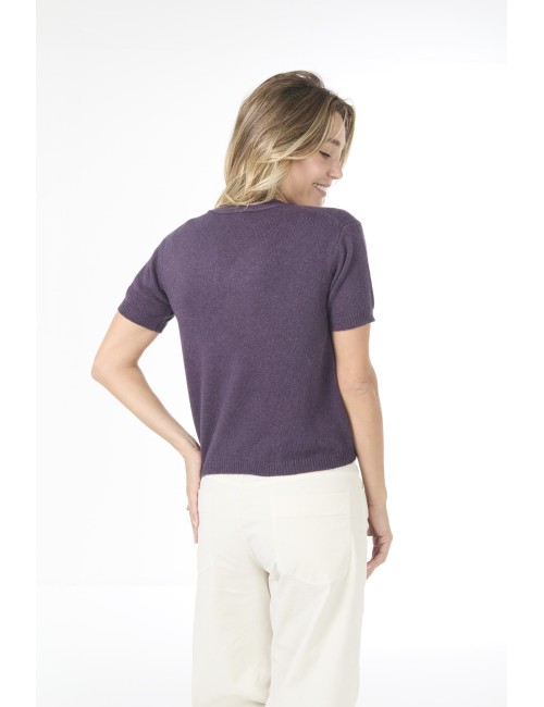 Pull manches courtes MINI ANDRE - Purple