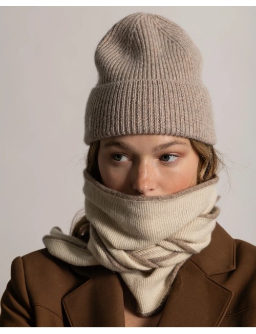 MINI SCARF - Écru / Taupe