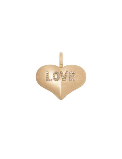 Pendentif LOVE - Coeur pavé