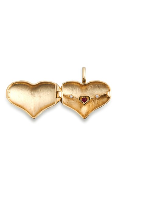 Pendentif LOVE - Coeur pavé