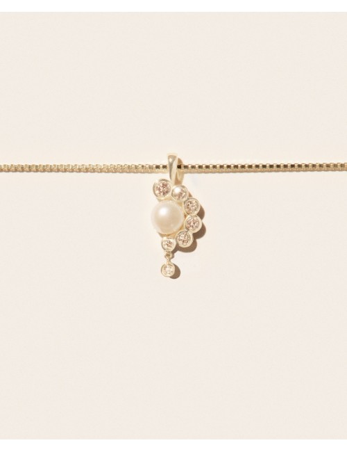 MARTHA N°2 Collier - Or / Perle / Diamants
