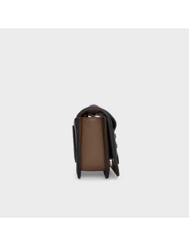 Sac à main ALPHA - Camel / Noir / Blanc cassé / Prune