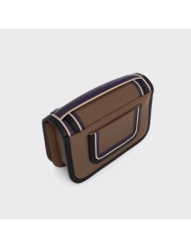 Sac à main ALPHA - Camel / Noir / Blanc cassé / Prune