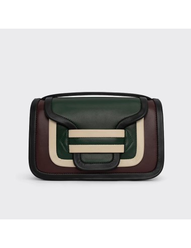 Sac à main MAXI ALPHA - Bordeaux / Vert / Noir & Blanc