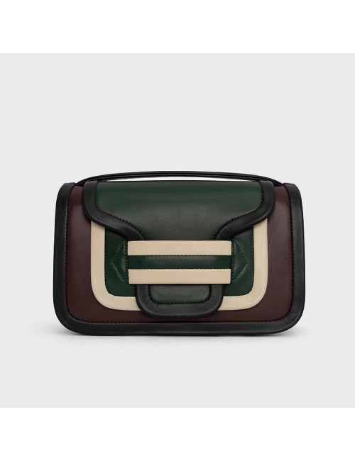 Sac à main MAXI ALPHA - Bordeaux / Vert / Noir & Blanc