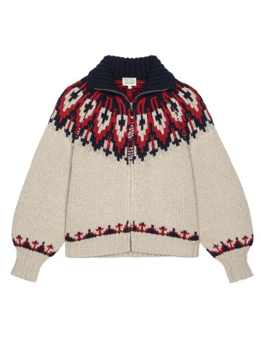 Sweat zippé NORDIC - Glacier Fair Isle