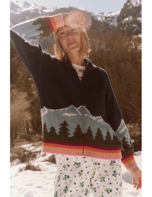 Sweat zippé VISTA - Evergreen