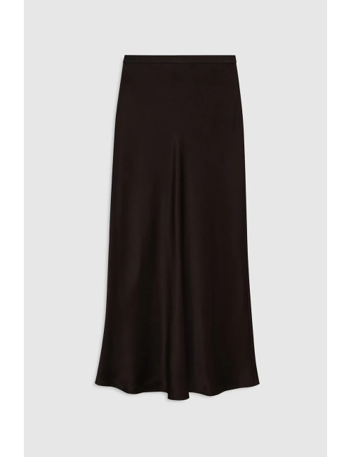 Jupe en soie BAR - Deep Brown