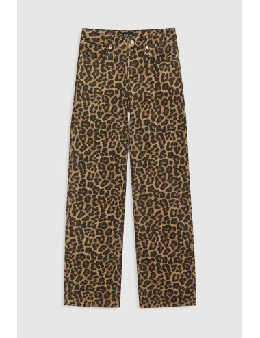 Jeans HUGH - Black & Brown Leopard