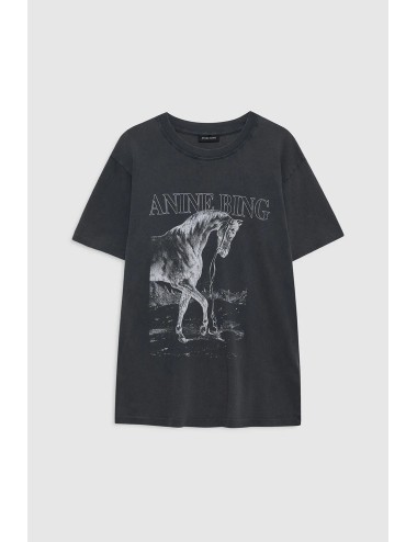 Tee-shirt LILI - Horse / Washed Black
