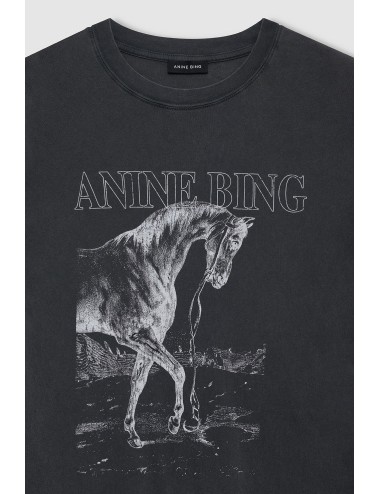 Tee-shirt LILI - Horse / Washed Black