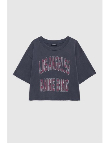 Tee-shirt cropped JOHNNY - Washed Black