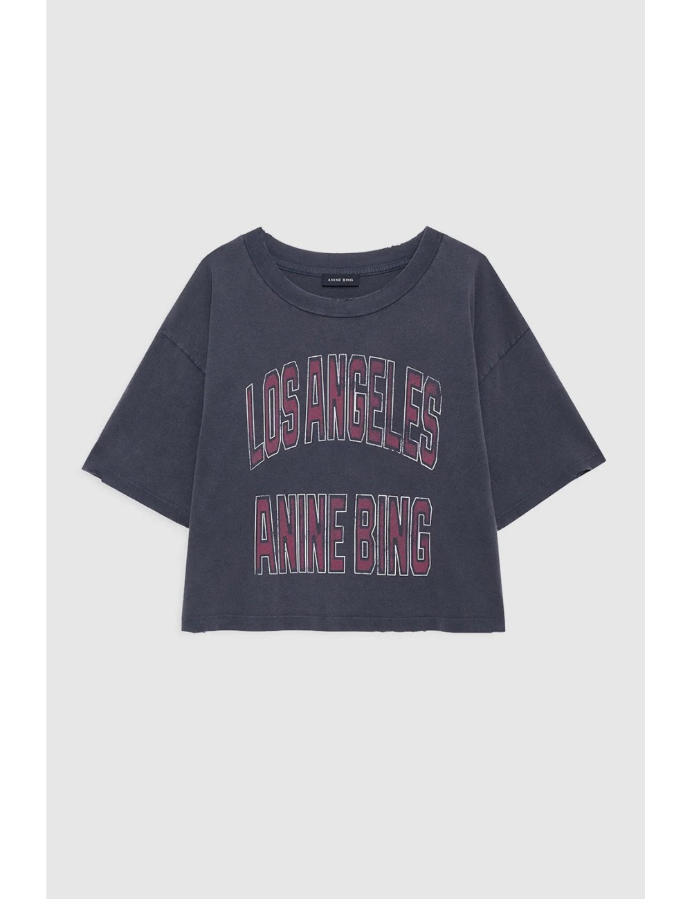 Tee-shirt cropped JOHNNY - Washed Black