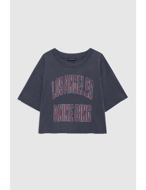 Tee-shirt cropped JOHNNY - Washed Black