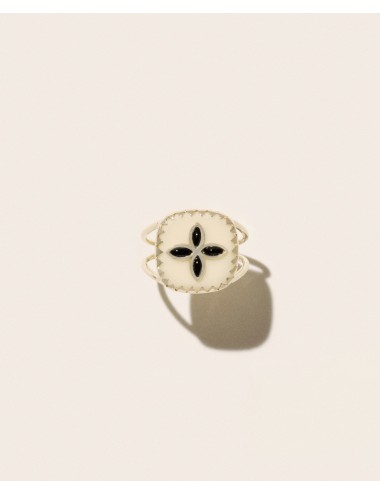 Bague BOWIE 2 - Blanc, Onyx