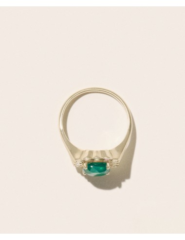 Bague ROBIN 1 - Calcédoine verte