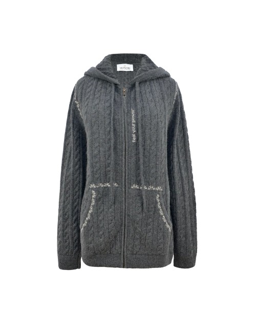 Gillet à capuche AMA - Gris