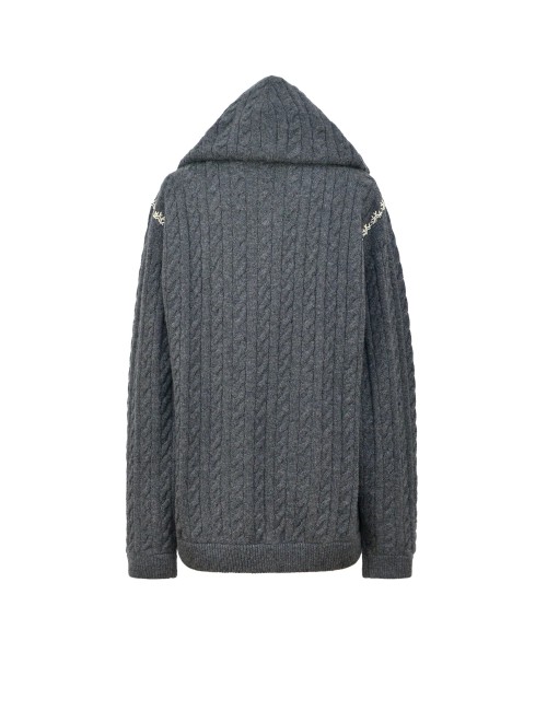 Gillet à capuche AMA - Gris