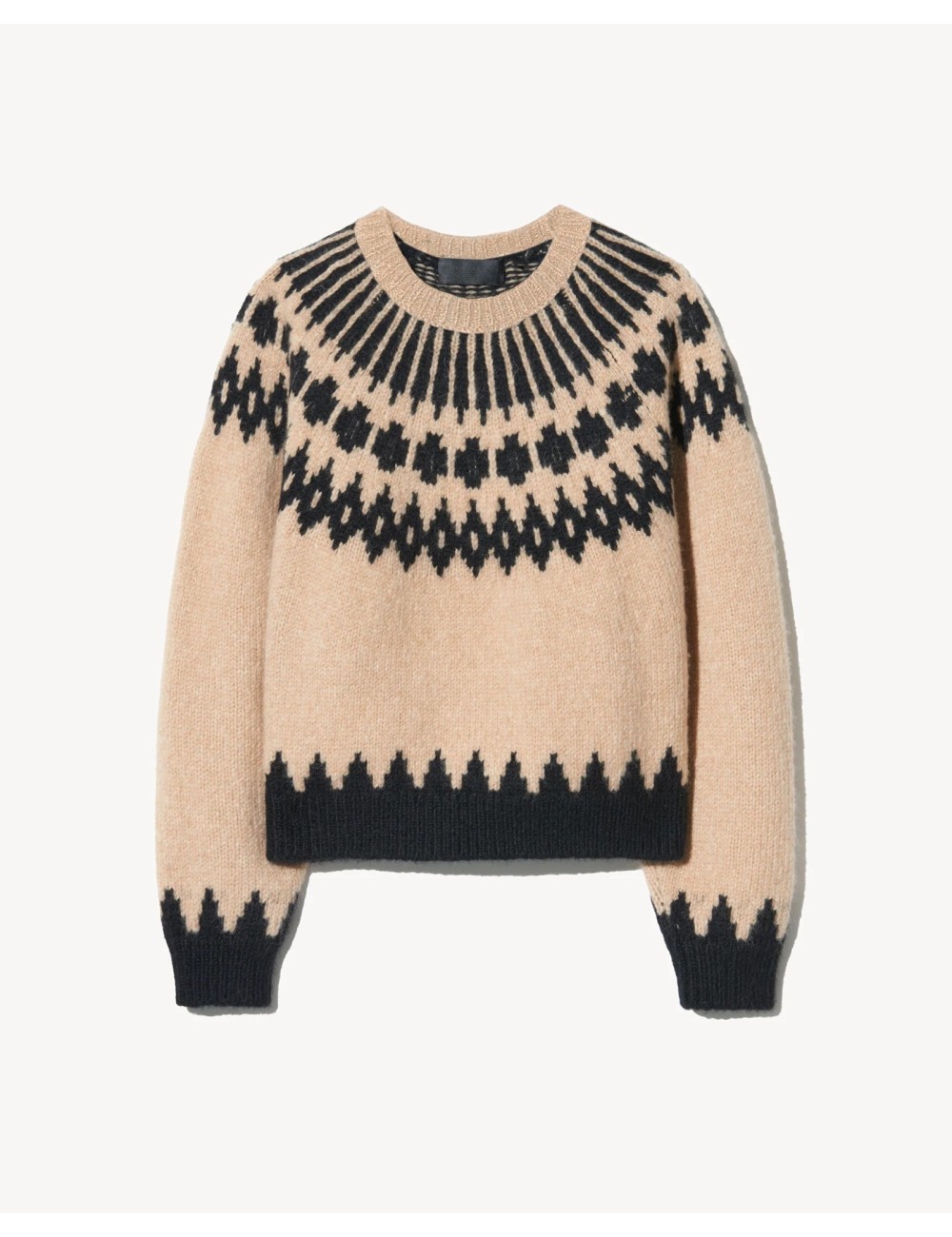 Sweater ALENA - Light Camel Fair Isle