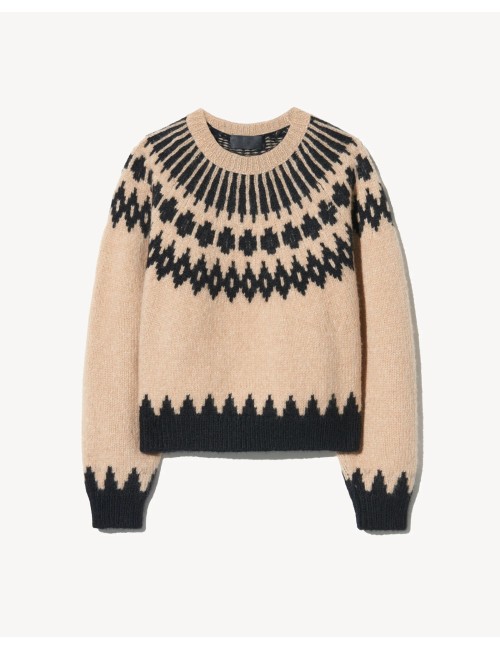 Sweater ALENA - Light Camel Fair Isle