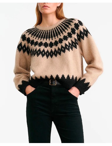 Sweater ALENA - Light Camel Fair Isle