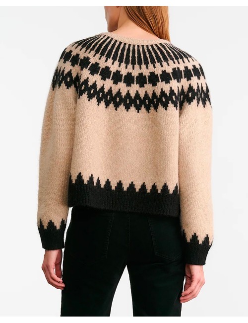 Sweater ALENA - Light Camel Fair Isle