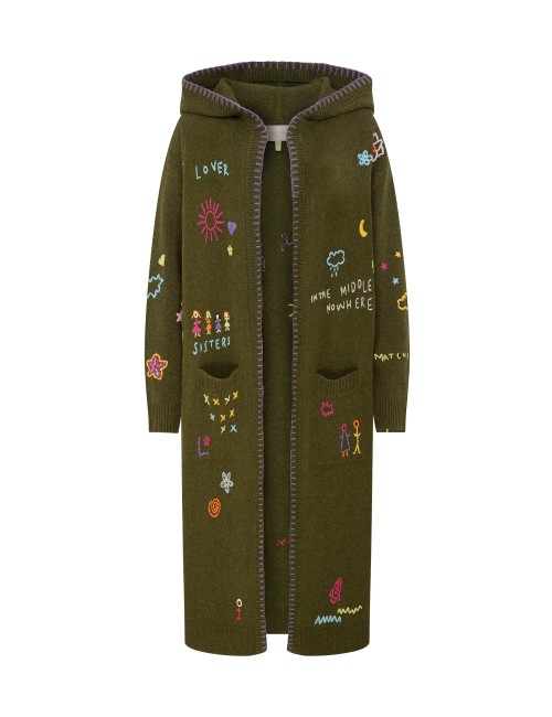 Cardigan Long brodé