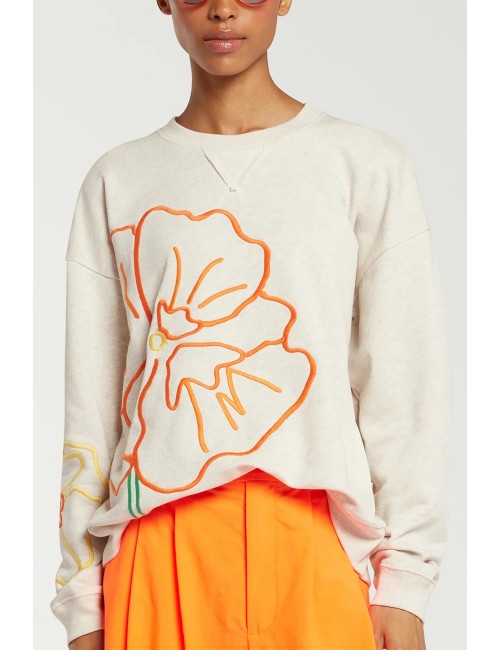 Sweat LARGE EMBROIDERED FLOWER