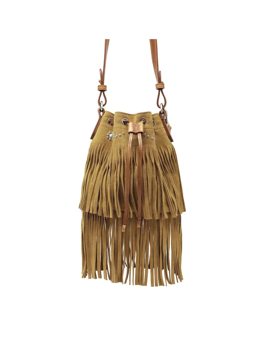 Sac JANIS FRINGES - Camel