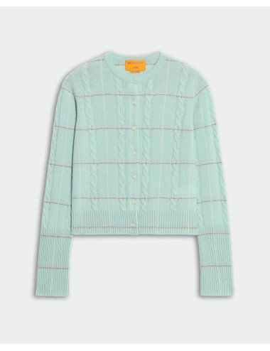 Cardigan JANE Check - Seaglass Combo