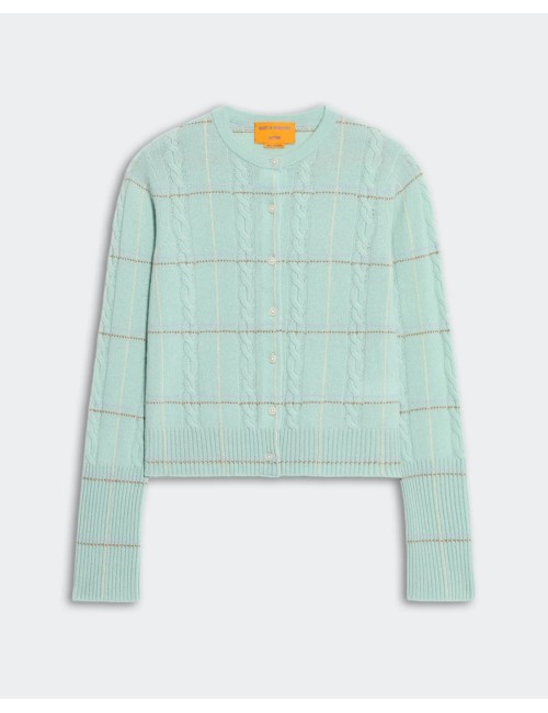 Cardigan JANE Check - Seaglass Combo